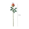 thumbnail image 5 of Tnobhg Artificial Rose Flower Branch with Stem Burnt Edge Green Leaves Realistic Reusable Non-withering Home Wedding Party Faux Flower Decoration Photo Props, 5 of 7