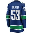 thumbnail image 3 of Women's Fanatics Teddy Blueger Blue Vancouver Canucks Home Breakaway Player Jersey, 3 of 3