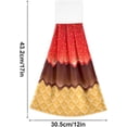 thumbnail image 5 of SKYSONIC 2 PCS Hanging Hand Towels Wafer and Strawberry Jam Melted Chocolate Hand Dry Towels for Kitchen & Bathroom,Hanging Towel Set with Hanging Loop, 12"x17", 5 of 6