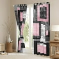 thumbnail image 3 of Manfei Pink Square Curtains Pack of 2 (42x84 Each) for Adult, Abstract Ombre Curtains Blackout, Modern Fashion Style Bedroom Curtains, Curtains and Drapes Bedroom Decor, 3 of 6