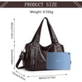 thumbnail image 5 of Sunyuer Vintage Chic Large Capacity PU Leather Shoulder Bag for Women - Stylish Slouchy Hobo Purse, 5 of 9