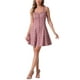 thumbnail image 1 of Vestido sin mangas de mujer con tirantes de cuadros y cremallera frontal XS rojo y blanco, 1 of 6