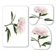 thumbnail image 1 of Juego de alfombras de baño ABPHQTO 3 piezas diseño de peonía rosa, 1 of 1