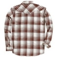 thumbnail image 3 of Dubinik® Mens Flannel Shirts Long Sleeve Pearl Snap Buttons Western Cowboy Vintage Work Casual With Pockets Plaid Shirt, 3 of 7
