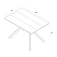 thumbnail image 6 of Plank+Beam 48" Verso Rectangular Dining Table for 6, Solid Wood Cross Leg Kitchen Table, Pecan, 6 of 10