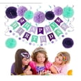 thumbnail image 1 of Happy Birthday Banner Kit - Happy Birthday Decorations -Birthday Party Decorations - Birthday Banners Multicolored Set - Purple, 1 of 4
