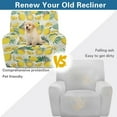 thumbnail image 4 of Kuiaobaty Lemon Monstera Pattern Reclining Slipcover Breathable Recliner Chair Cover Large Durable Reclining Sofa Slipcover Stain Resistant Recliner Couch Cover with Elastic Bottom for Pets, 4 of 8