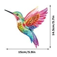 thumbnail image 3 of Colorful Hummingbird Wrought Wall Metal Ornaments Crafts Wall Stickers Easy To Install, 3 of 6