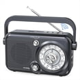 thumbnail image 1 of Radio Portátil Bluetooth AM FM, 1200mAh Batería de Radio Altavoz, Soporte de Tarjeta SD y Reproductor de MP3 USB, Retroiluminación, 1 of 5