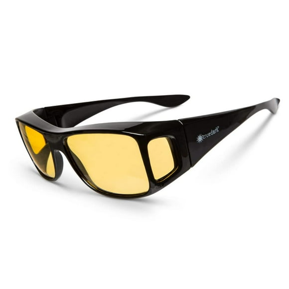 TrueDark Daylights Lunettes Ambre Fitover Bloquant la Lumière Bleue - Conçues pour Réduire la Fatigue Oculaire et l'Éblouissement UV de l'Écran d'Ordinateur, des Jeux, de la Télévision, du Téléphone - pour Hommes et Femmes par Dave Aspr
