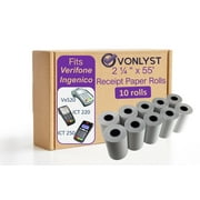 Vonlyst Thermal Paper Roll 2 1/4 x 55 for Verifone Vx520 Ingenico ICT220 ICT250 FD400 10 Rolls