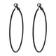 thumbnail image 2 of Qarigey 1 par de pendientes de aro, joyería creativa para niñas, colgantes redondeados de estilo Simple delicado, accesorio de moda, adornos Ropa, zapatos y accesorios Miscelánea Negro 7cm, 2 of 6