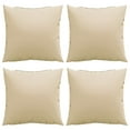 thumbnail image 4 of vidaXL Sofa Cushions 4 pcs Beige 23.6"x23.6" Fabric, 4 of 7