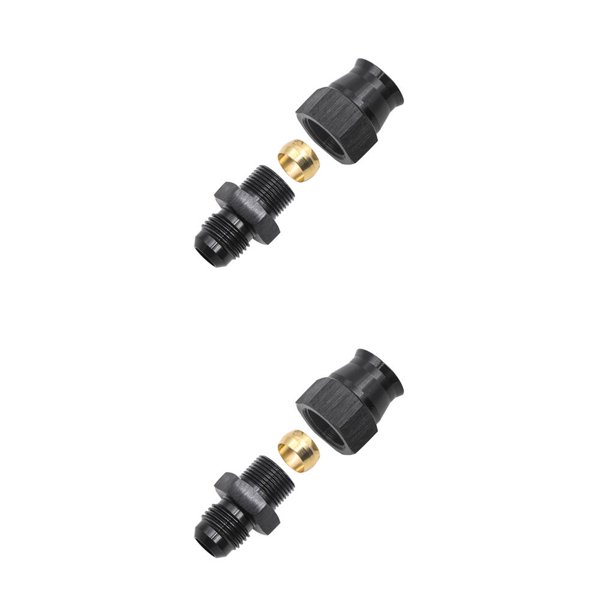 Scienceny Accesorios de tubería de de aleación de aluminio para Interior de coche, 2 piezas, adaptador de tubo de combustible automotriz, 5/16 2piezas