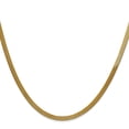 thumbnail image 2 of 14K Yellow Gold Herringbone Chain Necklace 18 inch 3 mm Silky with Lobster Clasp, 2 of 4