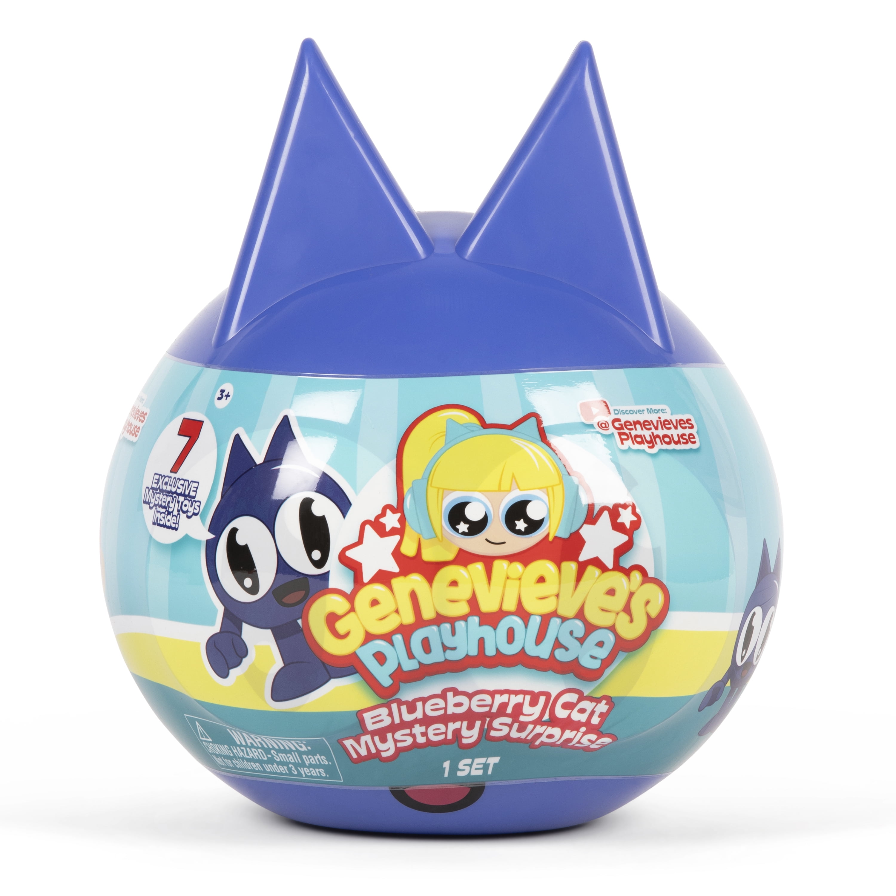 Genevieve's Playhouse Blueberry Cat Mystery Surprise, Mystery Unboxing Toys, YouTube Educational Content, Official Brand Merch, Ages 3+