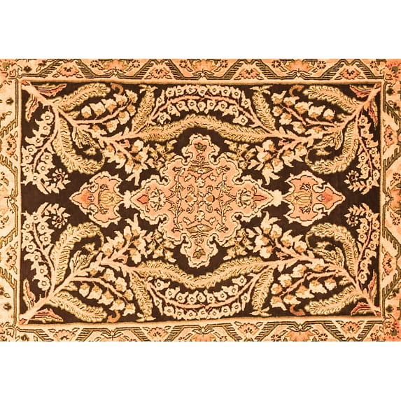 Ahgly Company Indoor Rectangle Persian Orange Traditional Area Rugs, 6' x 9'
