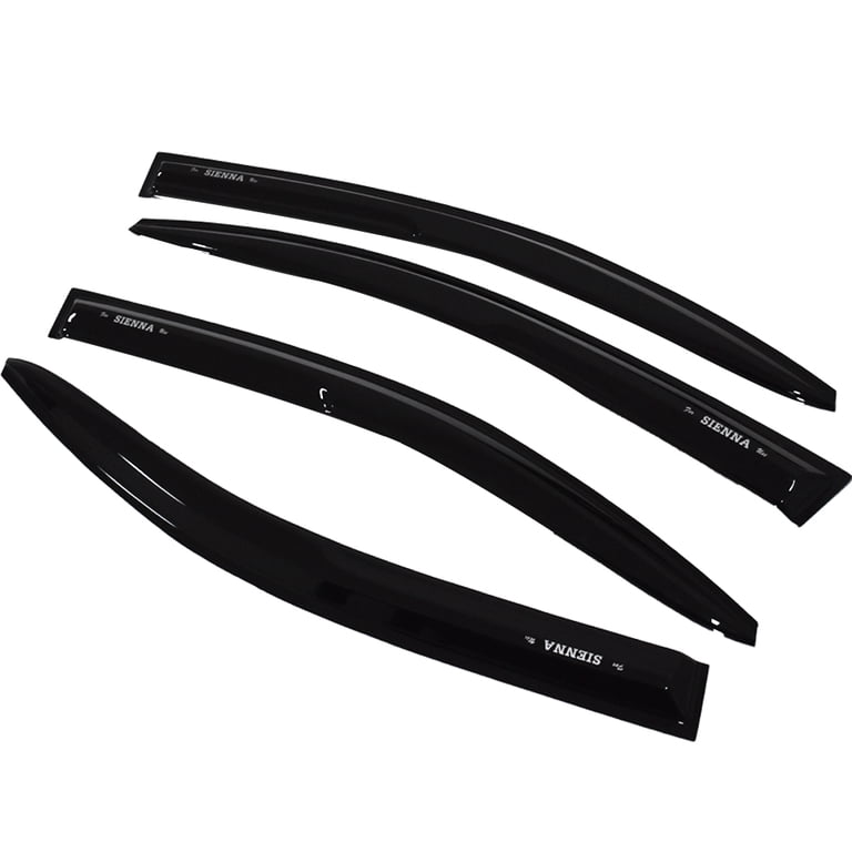 Smoke Window Visors For 2011-2019 Toyota Sienna - Weather Shield Guard, 4-Piece Set