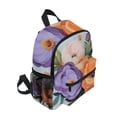 thumbnail image 2 of FORMRS School Backpack with Front Zippered Pocket 12" Student Travel Daypack, Bright Flowers, 2 of 6