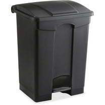 Safco Plastic Step-On Receptacle - 17 Gallon in Black