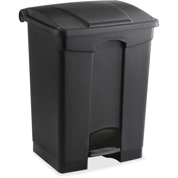 Safco Plastic Step-On Receptacle - 17 Gallon in Black
