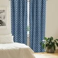 thumbnail image 2 of Ambesonne Mediterranean Curtains, Rectangular Armor, Pair of 28"x95", Navy Blue and White, 2 of 5