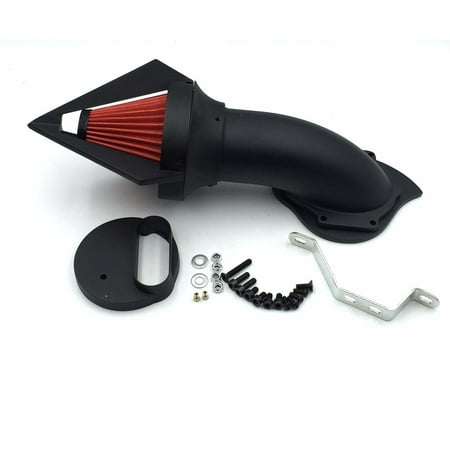 Yamaha Mbk HTT-MOTOR Motorcycle Matte Black Triangle Spike Air Cleaner kits for Yamaha V-Star 1100 Dragstar XVS1100 1999-2012 ()