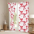 thumbnail image 3 of Castle Fairy Preppy Child Cartoon Bowknot Black Out Curtains,Polka Dots Curtains Pack of 2 (42x63 Each),Red White Bow Bedroom Curtains,Microfiber Bedroom Decor, 3 of 6