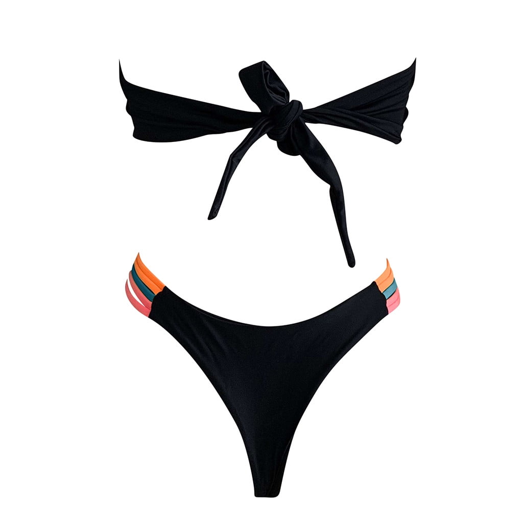 Wortel aanpassen vat KaLI_store Bikini Swimsuits For Women Women's Bikini Swimsuit Triangle Two  Piece Bikini Swimwear Blue S - Walmart.com