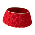 thumbnail image 2 of Falda de árbol de Navidad estilo bohemio con cuello de peluche para decoración navideña del hogar L Rojo, 2 of 7