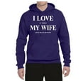 thumbnail image 2 of I Love My Wife Lets Me Go Hunting Hunting Unisex Graphic Hoodie Sweatshirt, Purple, 3XL, 2 of 3
