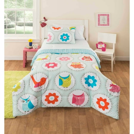 Mainstays Kids Owl Stripe Bedding Bed In A Bag Mainstays Kids Owl Stripe Bedding Bed In A Bag