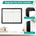thumbnail image 5 of Dry Erase Calendar Whiteboard Calendar Magnetic White Board Double-Sided ,16" X 12" Calendar Monthly Whiteboard, Small Wall Hanging Calendar Board for Home, Office, Kitchen, Black Frame, 5 of 9