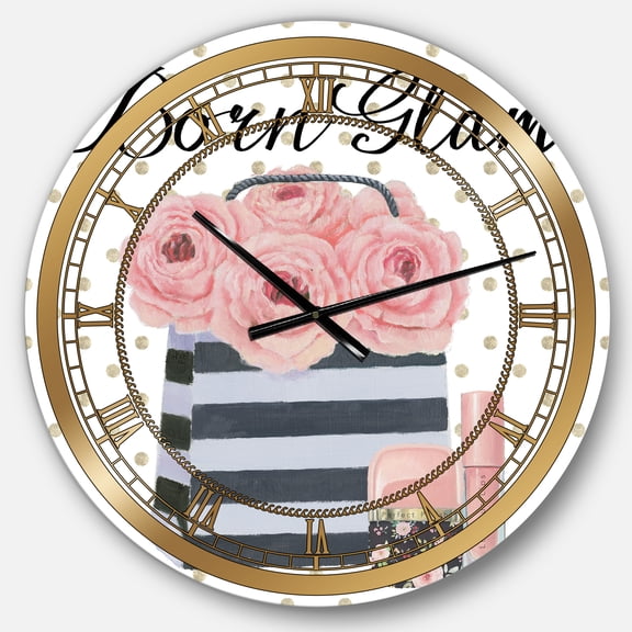 Designart 'Simply Splendid II' Glam wall clock