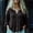 Black women's boho tops a1, variant on Women's Fall Winter V Neck Long Sleeve Button Down Blouse Flowy Boho Casual Tops Solid Loose Pullover Vacation Fashion Clothes, Black M