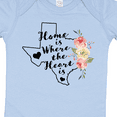thumbnail image 4 of Inktastic Texas Home is Where the Heart is with Watercolor Floral Girls Baby Bodysuit, 4 of 5