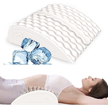 Erhuida Hot & Cold Therapy Sciatica Pain Relief Pillow - FSA/HSA Eligible, Ice Massage & Heating Lumbar Support for Back Pain - Sciatica Pillow for Hip Leg Knee, Ultra Soft Memory Foam, 100% Natural