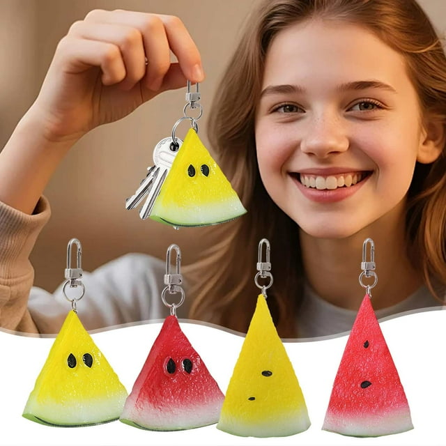 Watermelon Keychain under $5! CQCYD Cute Watermelon Keychain, Fruit Design Key Ring for Backpack Keys, Kawaii Accessory for Gifts, Durable Daily Use Keychain for Women Girls