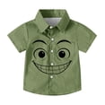 thumbnail image 4 of Piuwrlz 8 Boys Short polo Sleeve Teen Funny Graphic Shirts Tops Boy Funny Graphic Shirts Tops Pullover T Shirts Army Green Size 8 Years, 4 of 9