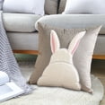 thumbnail image 4 of BotaniNest Velvet Rabbit Throw Pillow Embroidery Couple Pillow Cover Pink Throw Pillowcase Sofa Waist Pillow Cute Little Rabbit Throw Pillow, 4 of 7