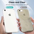 thumbnail image 5 of for iPhone SE Case 3rd Generation 2022/2020/2nd, iPhone 7/8 Case Clear, Transparent Thin Slim Flexible TPU Cute Cover Aesthetic Design, Soft Silicone for Women Girl Non-Yellow, Clear, 5 of 14