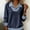 #194-Navy, variant on Ounisa Knit Tops with Denim Collar for Women Long Sleeve Button Front Pullover Luxury Office Outfits for Women 2025