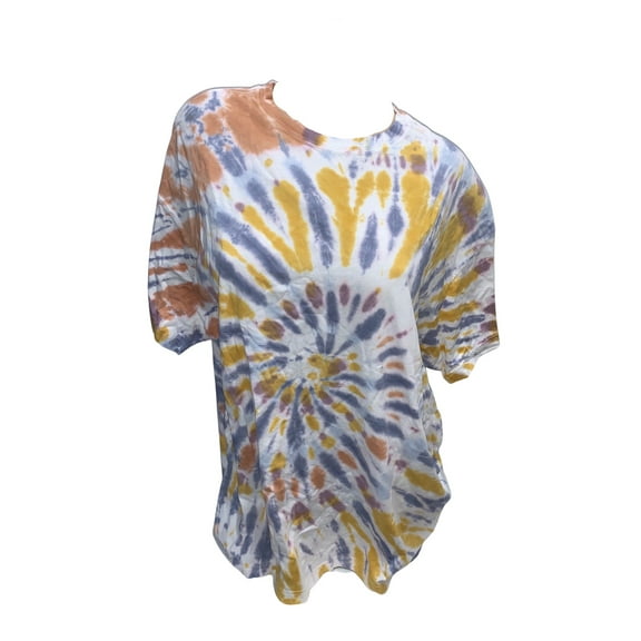 Victoria's Secret Pink One Size Fit All Short Sleeve Tee Tunic Length Color Tie Dye NWT
