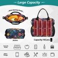 thumbnail image 4 of Ckdifva Glowing Fish Scales Cooler Bag Cooler Cooling Tote Lunch Bag Lunch Box Front Pocket with Shoulder Strap, 4 of 6
