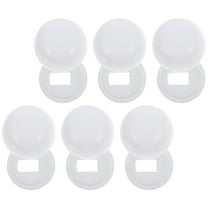 ELAYARD 6Pairs Universal White Toilet Bolt Covers Push-on Caps for Toilet Bowl Screw Replacement