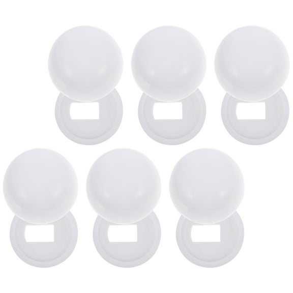 ELAYARD 6Pairs Universal White Toilet Bolt Covers Push-on Caps for Toilet Bowl Screw Replacement