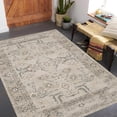 thumbnail image 2 of Oriental Vintage Beige Grey 5x7ft Area Rug for Living Room Bedroom Diningroom Antique Carpet Floorcover Home Office Hallway Boho Washable Runner Rugs Retro Kitchen Mat, 2 of 7