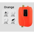 thumbnail image 4 of Mistaha Instant Hot Water Heater for Home Kitchen Bathroom Shower Faucet, Orange, US Plug, 110V, 3500W, Stainless Steel Shell, Temperature Controlled by Water Flow, Fahrenheit/Celsius Switchable,, 4 of 6