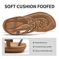 thumbnail image 5 of Ablanczoom Womens Sandals: Comfortable Flat Sandals Women Flip Flops Elastic Ankle Strap Dresses Shoes, 5 of 8