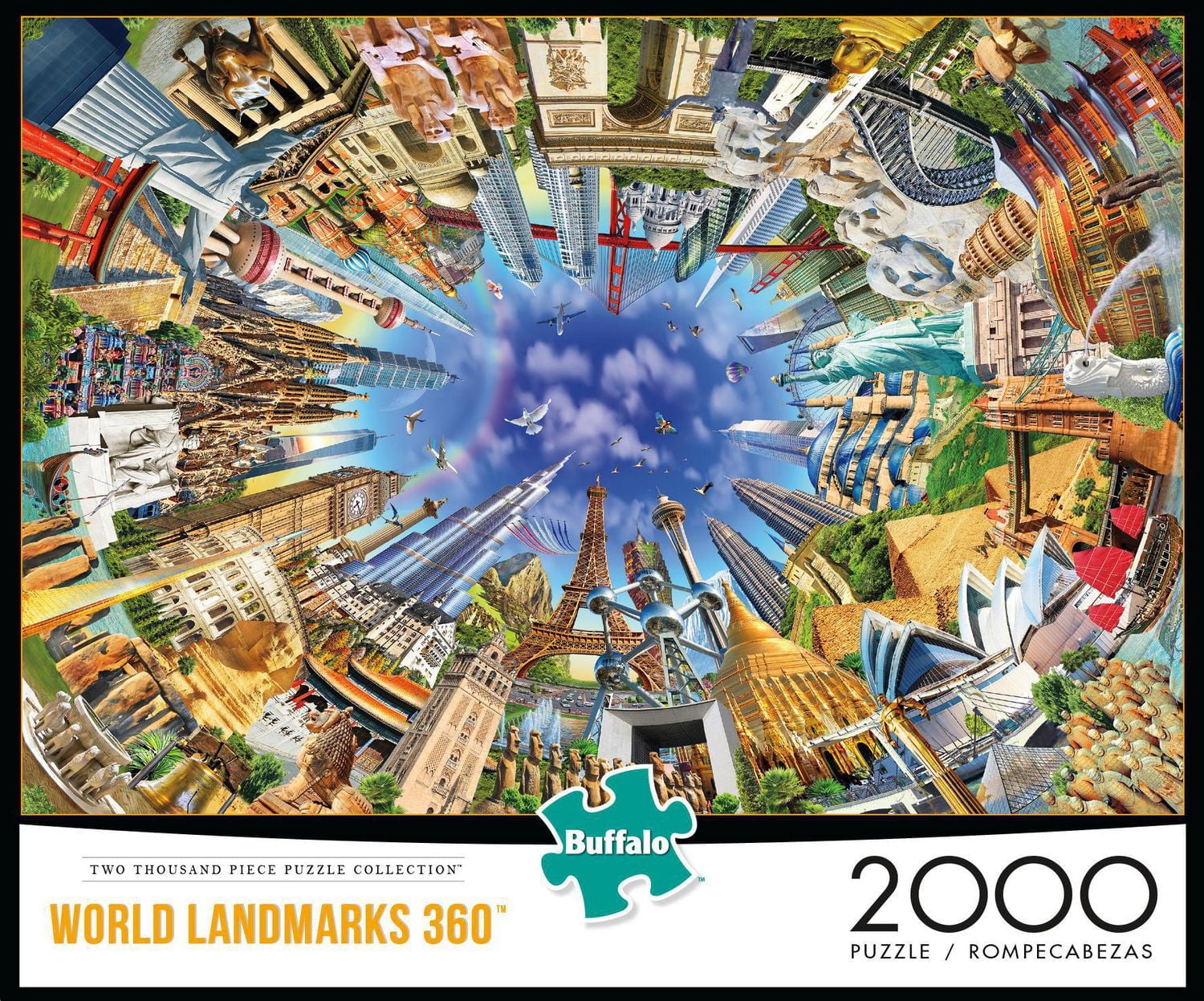 Buffalo Games World Landmarks 360 2000 Piece Jigsaw Puzzle
